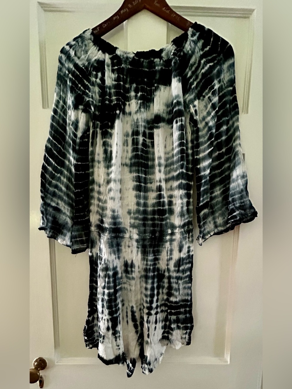 Riviera Sun Tie-Dye Blue & White Romper - Picture 2 of 5